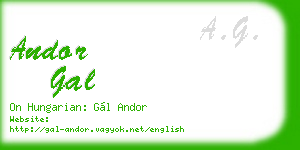 andor gal business card